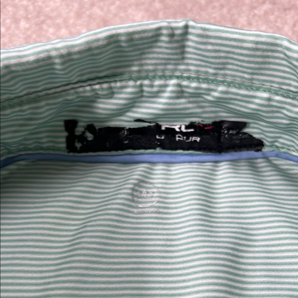 RLX Ralph Lauren Golf Polo Shirt Striped‎ Performance Casual Athletic M - Picture 3 of 9